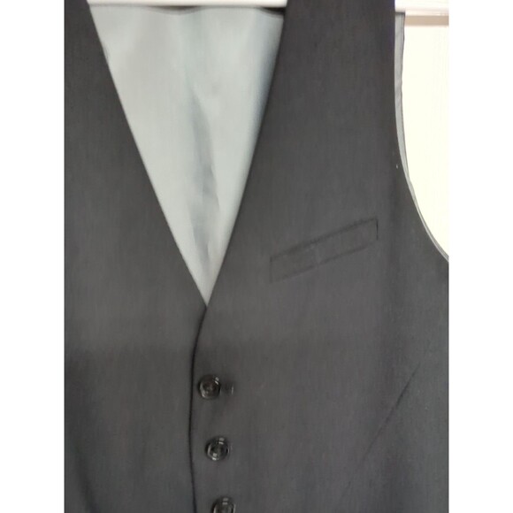 H&M Dress Vest Men US 36R EUR 46 Wool Blend Lined Button Front Black Unisex - Picture 3 of 12